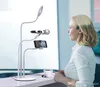 2020 Neues 3-in-1-LED-Selfie-Ringlicht mit Handy-Clip-Halterung und Mikrofon-Halterung, Lazy Bracket Desk für Samsung Android-Handy