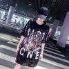 HELLO528SHOP 2019 Bayan T Shirt Elbise Gevşek Kaplan Kafası Desen Gömlek Sequins Parlayan Tasarımcı Bayan Gece Kulübü Tops