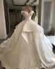 Actual Photos Dubai Arabic Princess Ball Gown Wedding Dresses Luxury Off Shoulder Lace Appliqued Court Train Wedding Dress Bridal Gown