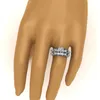 Solitaire Ringpar ringer hans och hennes 925 Silver Heart Cut Diamond Women's Wedding Ring Men's Zircon Ring Bridal Wedding Jewelry