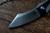 Джунгли край JR7412 плавник нож Дамаск лезвие титана ручки керамический шариковый подшипник шайба открытый кемпинг инструменты охота карманный нож EDC