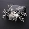 Mode main perle strass mariée cheveux peignes accessoires de cheveux pour mariage casque diadème femmes cheveux bijoux ornements