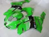 Kit de carrosserie de carénage de moulage par injection pour KAWASAKI Ninja ZX6R 636 07 08 ZX 6R 2007 2008 Carrosserie de carénage vert ABS + Cadeaux KB40