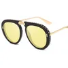 Atacado-strass piloto dobrável óculos de sol de moda 2019 óculos de mulheres designer de óculos de sol retro sexy grandes óculos de sol lunettes de sol uv400