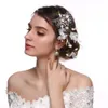 Mode Dames Wit Haarspelden Mesh Bruiloft Bloem Haarklem Vlinder Haaraccessoires Bruid Parels Barrettes voor Womens