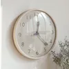 壁時計木時計モダンデザインクリエイティブラウンドリビングルームシンプルなミニマリストスタイリッシュなムールクロックホームデコレーションxx60wc1