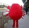 2019 Hot Sale Red Crab Mascot Kostym Halloween Julfödelsedagsprogram Kostymer Fancy Dress.