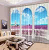 Garden Arch Luxury Blackout 3D Gardin Vardagsrum Sovrum Drapes Cortinas Anpassad storlek