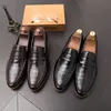 2019 Spring Autumn Shoes Men Casual Dress Loafers Elegant Leather Brown Design Unique Comfortable Business leather shoes men