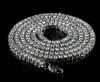 14k White Gold Iced Out Lab Diamond 1 Row Silver Chain Mens Tennis Necklace Hip2970