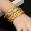 4 pcs cor de ouro pulseiras de cobre para as mulheres nova moda na moda africano etíope pulseira de jóias árabes presentes
