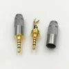 Freeshipping 100Pcs Gold Plated Straight 4 Pole 2.5mm Stereo TRRS Repair Headphone Male Plug Jack Metal Audio Connector