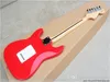 Factory Custom red bodyElectric Guitar with write Pickguard3S PickupsChrome Hardwaresoffering customized services1434919