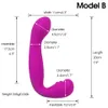 Strapless Strapon Dildo Dual Vibrators Rechargeable Lesbian Strapon Penis Pegging Double Ended Dildo for Women Toys for Adult CY28571195