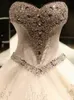 2021 Lüks Sevgiliye Kristal Boncuk Gelinlik Büyük Yay Geri Gelinlikler elbise de mariage Custom Made