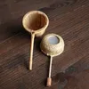 Bambù Rattan Foglie a forma di zucca Imbuto Teaism Filtri da tè decorativi per decorazioni per la tavola da tè Accessori per la cerimonia del tè1433816