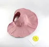 Gros-chapeau pare-soleil nouveau petit chapeau haut de forme vide plissé frais en plein air protection solaire soleil casquette de plage