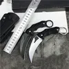 Neues Karambit-Klauenmesser mit fester Klinge, D2-Stone-Wash-Klinge, schwarzer G10-Griff, Überlebens-taktische Messer mit Kydex