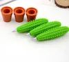 vendita all'ingrosso Cactus penna a sfera 1,0 mm punta della penna blu ricarica decorazione regali penne studente cancelleria ufficio divertente spedizione gratuita SN1975