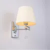 Nowoczesne lampy na ścianie sconce luminaria lub odczyt lampa huśtawka lampa ścienna E27 Kryształowa ściana kinkietowa lampy łazienkowe 256G