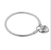 Autentisk S925 Sterling Silver Charms Armband You Are Loved Heart Padlock Charm Armband Fit For Pandora Diy Bead Charms2477