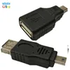 Noir USB 2.0 A femelle vers Mini USB B 5 broches mâle ou USB A femelle vers Mini B mâle 5 broches prise OTG hôte adaptateur convertisseur connecteur