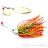 New Design Fishing Tackle 6 color Spoon Lures 6pc Spinner Lure Fishing Lure for Fishing bait Free Ship