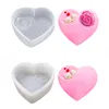 Flower silicone mold rose chocolate mousse cake mould ice ball heart shape handmade soap candle making tool