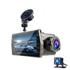 2CH سيارة DVR عدسة مزدوجة 1080P dashcam القيادة مسجل فيديو 4 بوصة كاملة HD 170 درجة واسعة للرؤية الليلية زاوية رصد مواقف G- الاستشعار