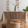 Table de décoration de maison nappe de coton coton glissade à goudron imprimé nappe rectangulaire couverture de table à manger moderne pour fête4648017