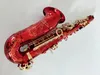 SUZUKI ALTO SAXOPHONE E Plana Alto saxofon Musikinstrument Röd med fodral. Vass. Munstycke fri frakt