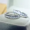 Victoria Wieck New Arrival Luxury Jewelry 925 Sterling Silver Full Princess Cut White Topaz CZ Diamond Gemstones Women Wedding Ring Gift