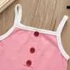 Baby rompers nyfödda suspenders solida jumpsuits barn sommar ärmlös kroppsliga bodysuit barn onesies sleepwear payamas klättra kostym kläder ayp266