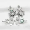 Silver Creative Frog Pearl Cage Pendant for DIY Essential Oil Diffuser Necklace Making Charms Perfume Aroma Jewelry