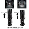 Torcia a LED impermeabile colorata ad alta potenza 2000LM Mini Spot Lamp 3 modelli Zoomable Attrezzatura da campeggio Torcia Flash Light