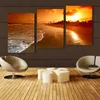 3 pcs Realista nuvem mar praia fotos pintura a óleo da lona na arte da parede para sala de estar impressão moderna modular decoração de casa