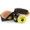 Men Mustasch Cream Beard Oil Kit 5PCSSet med mustaschkam Brush Storage Bag Styling Beard Set3634285