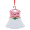 Baby 1st Resin Hang Boy Suit Girl Skirt Personalized Christmas Ornament As Craft Souvenir For Holiday Gifts Home Decor