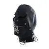 Adult Toys Sexy Bondage Zipper Gimp Head Mask Restraint Hood Faux Leather Harness Fetish #R172