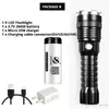 Super Powerful LED Flashlight XHP50 Zoomable Tactical Torch Rechargeable Waterproof Lamp Ultra Bright Lantern by 26650 battery