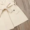 Kids Meisjes Jurk Mode Jas Jas Windbreaker Bovenkleding Trench Formele Jurken Riem Kinderen Jurken Casual Jassen Kinderen Jurk