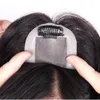 Human Hair Silk Base Top Hairpiece Clip In Topper for Women Crown In Handmade Toppee Thinning Hair Loss Hair Natural Black6162684