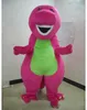 2018 Desconto venda quente da fábrica Profissão Barney Dinossauro Trajes Da Mascote Do Dia Das Bruxas Dos Desenhos Animados Tamanho Adulto Vestido Extravagante