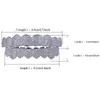 Micro Pave Cubic Zirconia Silver Gold Color Teeth Grills Hiphop Rocker Halloween Iced Out Caps TopBottom Fang Grills Set Bling TE5958077