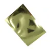 100 pz / lotto 8x12 cm oro lucido open top foglio di mylar termosaldabile sacchetto per imballaggio snack alimentare foglio di alluminio sacchetto per imballaggio sottovuoto