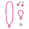 5 Colors Princess Queen Cosplay Accessories Jewelry Sets Necklaces Ring Eardrop Bracelet Set Presents for Girls Dress Up 5pcs/set M919