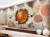 Grande papel de parede de mural personalizado 3D Creative Basketball Leaf Room TV Murais de fundo Wall the Mall Art Painting Wall Papers9740903