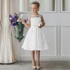 Lace Party Dress Half Sleeve Knee Length Flower Girl Dress O-Neck First Communion Dresses