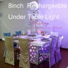 2 unidades / lote 8 pulgadas RGB Favor de la boda Base de luz LED de centro de mesa para la decoración del banquete de boda