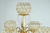 Candelabri in acrilico a 5 bracci in cristallo oro morbido centrotavola per decorazione di nozze senyu0298